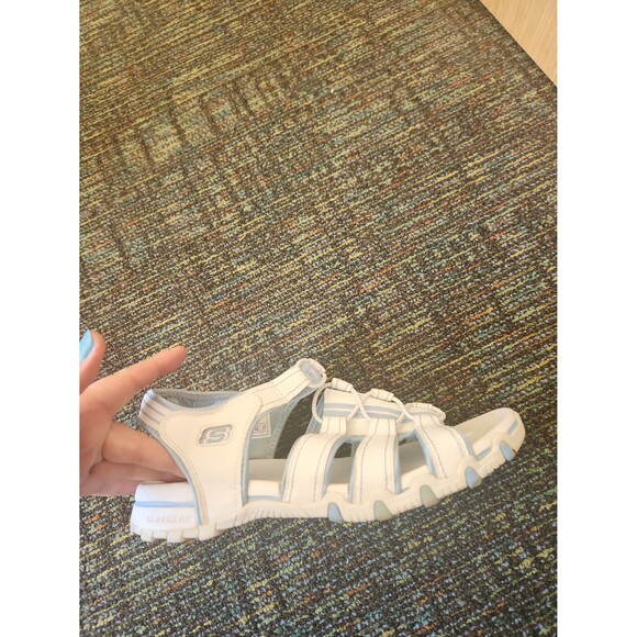 Skechers Women's White & Blue Outdoors Active Sandals Size 10 - Picture 8 of 9